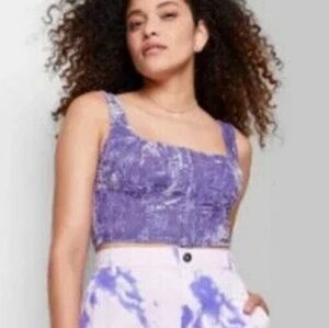 Wild fable velvet corset crop top